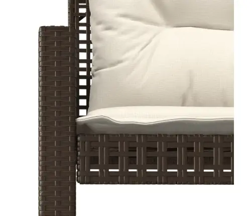 4-Daļīgs Dārza Dīvānu Komplekts, Brūna Pe Rotangpalma, Stikls Vidaxl