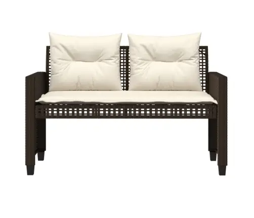 4-Daļīgs Dārza Dīvānu Komplekts, Brūna Pe Rotangpalma, Stikls Vidaxl