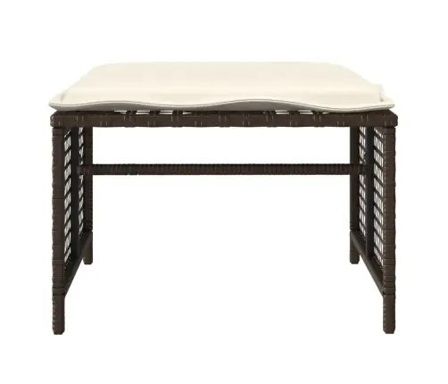 4-Daļīgs Dārza Dīvānu Komplekts, Brūna Pe Rotangpalma, Stikls Vidaxl