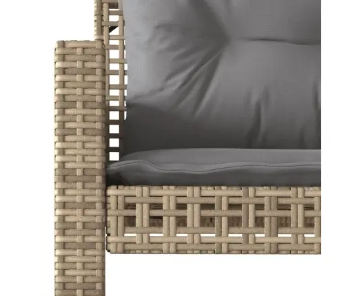 4-Osaline Aiadiivani Komplekt Patjadega, Beež, Polürotang/Klaas