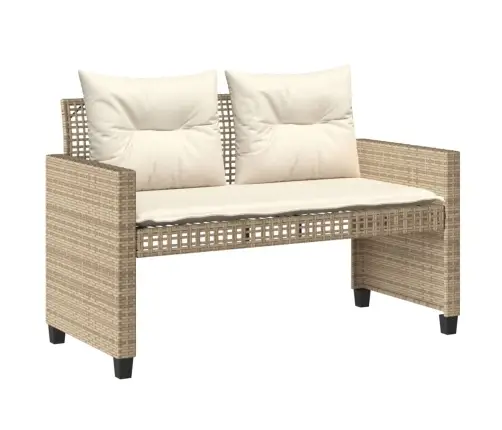 4-Daļīgs Dārza Dīvānu Komplekts, Bēša Pe Rotangpalma, Stikls Vidaxl