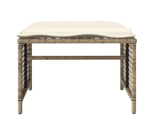 4-Daļīgs Dārza Dīvānu Komplekts, Bēša Pe Rotangpalma, Stikls Vidaxl