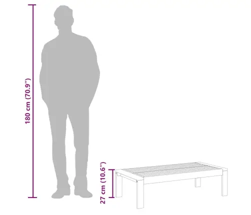 Sodo Stalas, 100X50X27cm Akacijos Medienos Masyvas