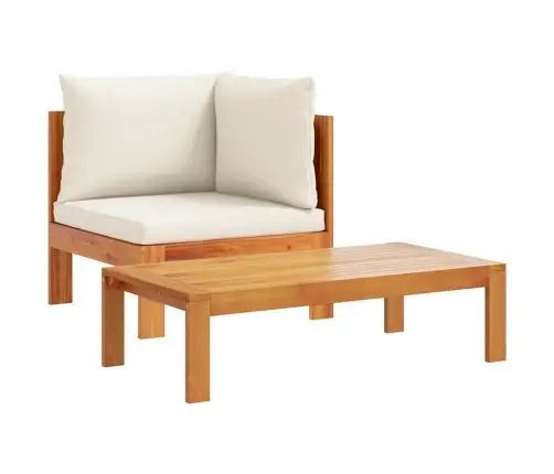 2-Daļīgs Dārza Dīvāna Komplekts Ar Spilveniem, Akācijas Koks Vidaxl