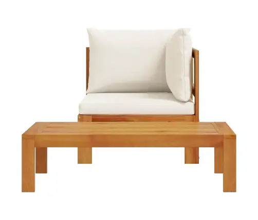 2-Daļīgs Dārza Dīvāna Komplekts Ar Spilveniem, Akācijas Koks Vidaxl