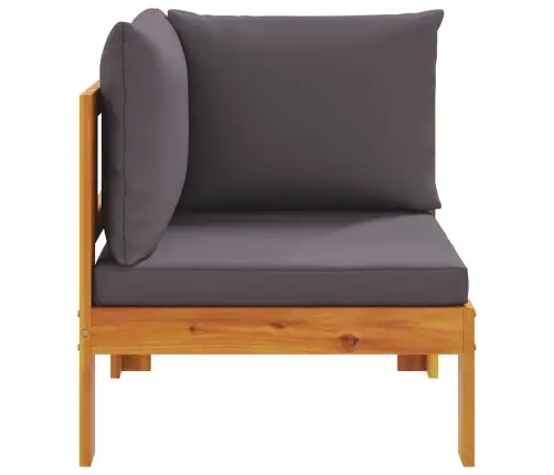 Dārza Stūra Dīvāns Ar Spilveniem, Akācijas Masīvkoks Vidaxl