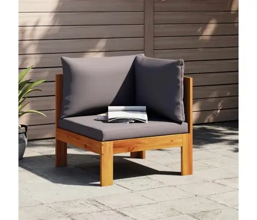 Dārza Stūra Dīvāns Ar Spilveniem, Akācijas Masīvkoks Vidaxl