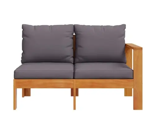 Divvietīgs Dārza Dīvāns Ar 1 Roku Balstu, Akācijas Masīvkoks Vidaxl