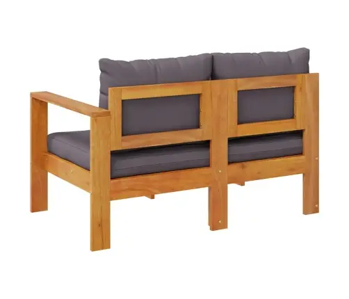 Divvietīgs Dārza Dīvāns Ar 1 Roku Balstu, Akācijas Masīvkoks Vidaxl