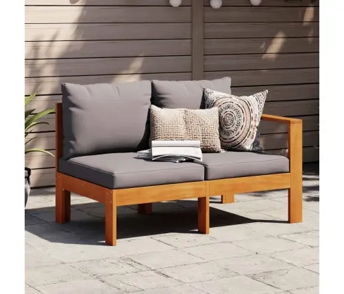 Divvietīgs Dārza Dīvāns Ar 1 Roku Balstu, Akācijas Masīvkoks Vidaxl