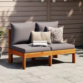 Dvivietė Sodo Sofa Su Pagalvėlėmis, Akacijos Medienos Masyvas