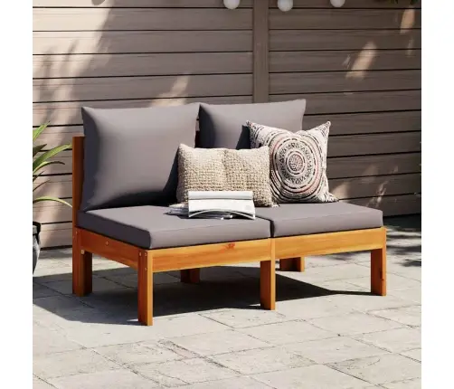Dvivietė Sodo Sofa Su Pagalvėlėmis, Akacijos Medienos Masyvas