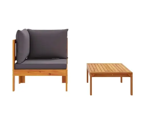 Sodo Sofos Komplektas Su Pagalvėmis, 2 Dalių, Akacijos Masyvas