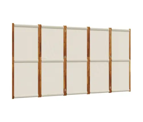 5-Paneļu Istabas Aizslietnis, 350X180 Cm, Gaiši Pelēks Vidaxl