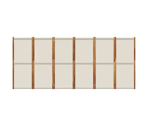 6-Paneļu Istabas Aizslietnis, 420X180 Cm, Gaiši Pelēks Vidaxl