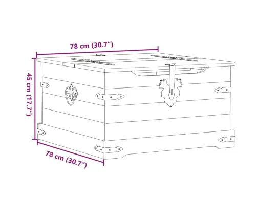 Hoiukast "Corona", 78 X 78 X 45 cm Männipuit