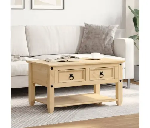 Kafijas Galdiņš Ar Atvilktnēm Corona, 85X50X45 Cm, Priedes Koks Vidaxl