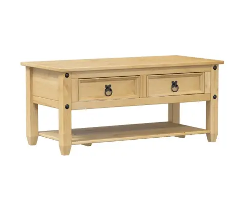 Kafijas Galdiņš Ar Atvilktnēm Corona, 100X48X45Cm, Priedes Koks Vidaxl