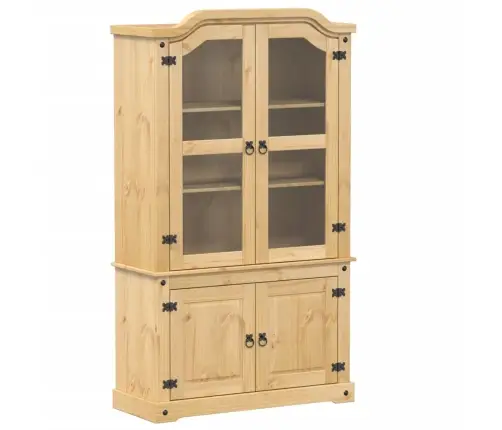 Stiklinė Eksponavimo Spintelė Corona, 103,5X42X180cm Pušis