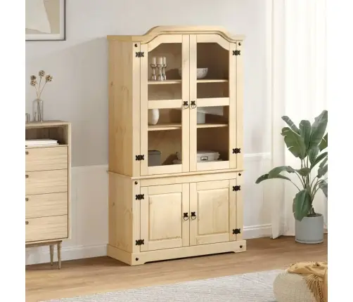 Stiklinė Eksponavimo Spintelė Corona, 103,5X42X180cm Pušis