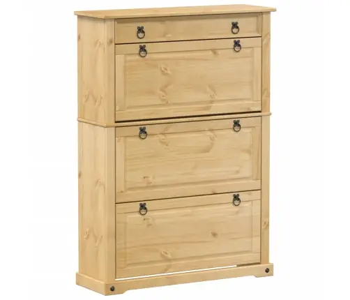 Apavu Skapītis Corona, 99X32X138 Cm, Priedes Masīvkoks Vidaxl