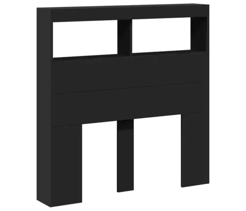 Galvgaļa Skapis Ar Led, Melns, 100X17X102 Cm Vidaxl