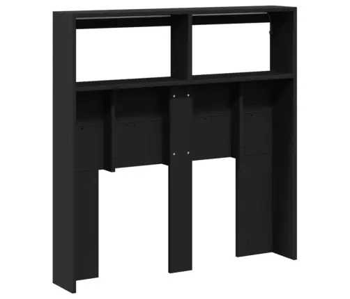 Galvgaļa Skapis Ar Led, Melns, 100X17X102 Cm Vidaxl