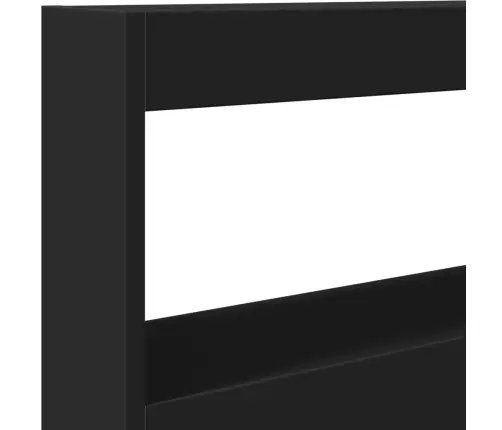 Galvgaļa Skapis Ar Led, Melns, 100X17X102 Cm Vidaxl