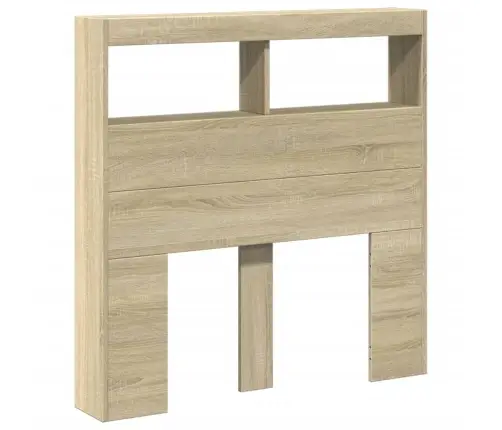 Galvgaļa Skapis Ar Led, Ozolkoka Krāsa, 100X17X102 Cm Vidaxl