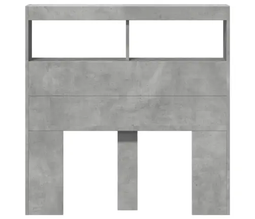 Galvūgalis-Spintelė Su Led, Betono Pilkos Spalvos, 100X17X102Cm