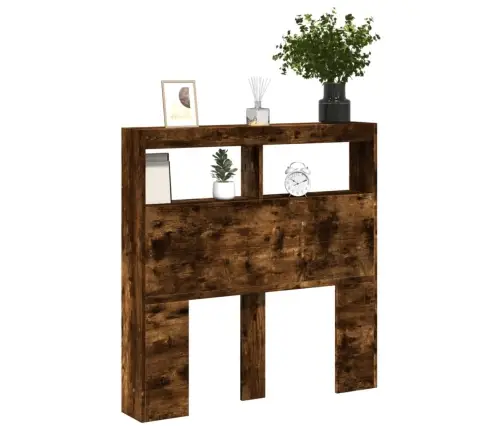 Galvgaļa Skapis Ar Led, Ozolkoka Krāsa, 100X17X102 Cm Vidaxl