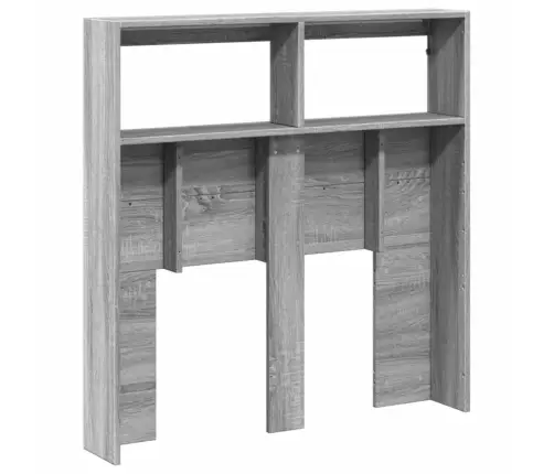 Galvgaļa Skapis Ar Led, Pelēka Ozola, 100X17X102 Cm Vidaxl