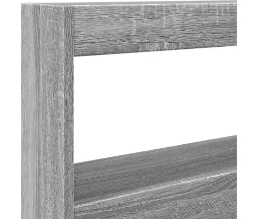 Galvgaļa Skapis Ar Led, Pelēka Ozola, 100X17X102 Cm Vidaxl