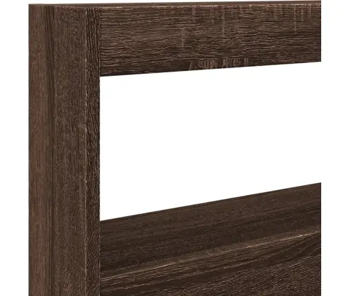 Voodipeatsi Kapp Led-Tuledega, Pruun Tamm, 100X17X102 Cm