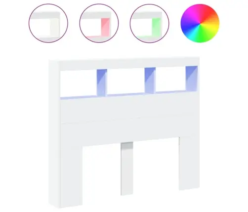 Galvūgalis-Spintelė Su Led, Baltos Spalvos, 120X17X102Cm