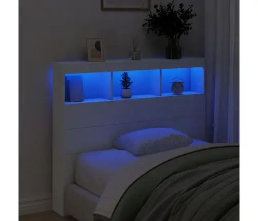 Galvūgalis-Spintelė Su Led, Baltos Spalvos, 120X17X102Cm