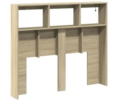 Galvgaļa Skapis Ar Led, Ozolkoka Krāsa, 120X17X102 Cm Vidaxl