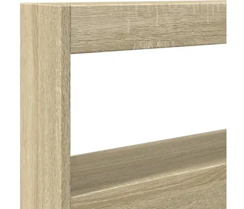 Galvgaļa Skapis Ar Led, Ozolkoka Krāsa, 120X17X102 Cm Vidaxl