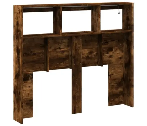 Galvgaļa Skapis Ar Led, Ozolkoka Krāsa, 120X17X102 Cm Vidaxl