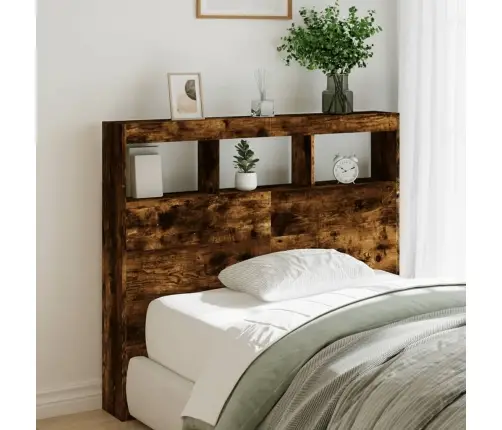 Galvgaļa Skapis Ar Led, Ozolkoka Krāsa, 120X17X102 Cm Vidaxl