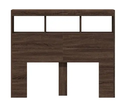 Galvgaļa Skapis Ar Led, Brūna Ozola, 120X17X102 Cm Vidaxl