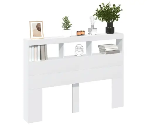 Voodipeatsi Kapp Led-Tuledega, Valge, 140 X 17 X 102 Cm