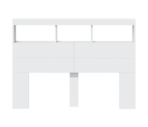 Voodipeatsi Kapp Led-Tuledega, Valge, 140 X 17 X 102 Cm