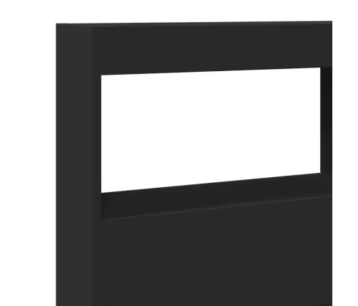 Galvgaļa Skapis Ar Led, Melns, 140X17X102 Cm Vidaxl
