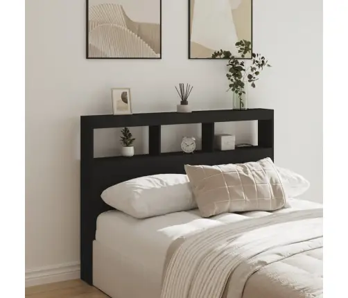 Galvgaļa Skapis Ar Led, Melns, 140X17X102 Cm Vidaxl