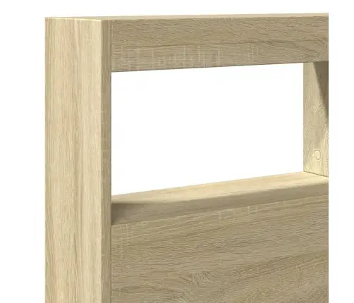 Galvgaļa Skapis Ar Led, Ozolkoka Krāsa, 140X17X102 Cm Vidaxl