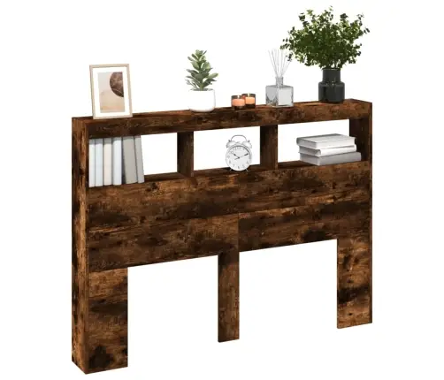 Galvgaļa Skapis Ar Led, Ozolkoka Krāsa, 140X17X102 Cm Vidaxl