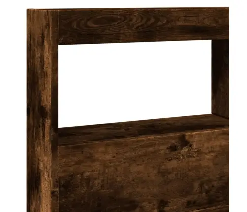 Galvgaļa Skapis Ar Led, Ozolkoka Krāsa, 140X17X102 Cm Vidaxl