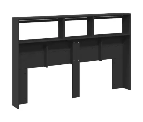 Galvgaļa Skapis Ar Led, Melns, 160X17X102 Cm Vidaxl