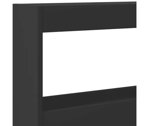 Galvgaļa Skapis Ar Led, Melns, 160X17X102 Cm Vidaxl